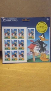 Hoja de estampillas selladas del pato lucas Looney Tunes 1999 USPS - 10 x 33 centavos - Imagen 1 de 5