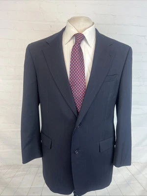 Burberry Мужская темно-синий в полоску шерсти блейзер 41R $1,895 - Изображение 1 из 4