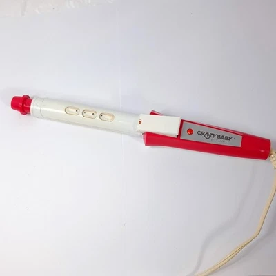 Plancha rizadora de cabello vintage Crazy Baby Clairol Steam Styler rosa C-100-Z C-100 Foto 1 de 4