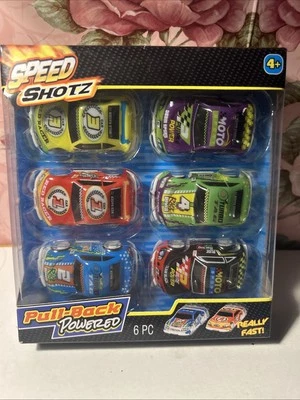 SPEED SHOTZ PULL-BACK POWERED RACERS SET 6 CARS - Image 1 of 4