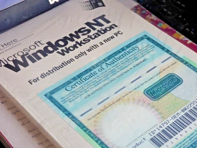 Microsoft Windows NT Workstation Booklet & COA New Sealed Compaq OEM - Image 1 of 2