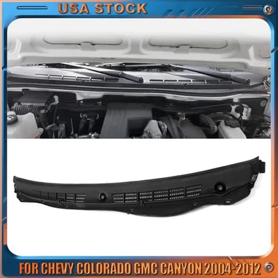 Wiper Cowl Windshield Grille Gril Vent For 04-12 Chevy Colorado GMC Canyon Black Foto 1 de 4