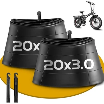 Fahrradschlauch 20 Zoll Butyl 32mm Schrader Pannensicher Fat Mountainbike - Bild 1 von 4