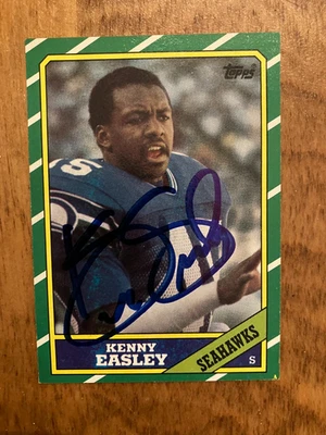 Kenny Easley Signed Autographed 1986 Topps Football #211 Seattle Seahawks HOF - Image 1 of 2