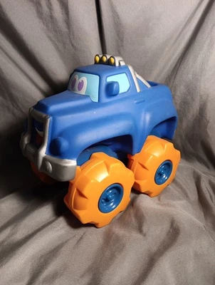 Camioneta Hasbro Playskool Tonka 2002 azul techo blando neumáticos duros suena funciona Foto 1 de 4