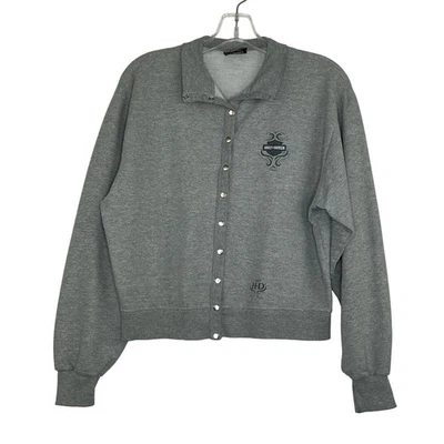 Harley Davidson Gris Sudadera Snap Down Cárdigan Mediano Somerset, PA Foto 1 de 4