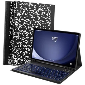 Keyboard Case for Galaxy Tab A9 Plus Case with Keyboard, Black Notebook - Picture 1 of 8