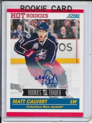 2010-11 Score Matt Calvert Hot Rookies Auto # 612 - Image 1 of 2