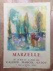 MARZELLE 1965 AFFICHE ORIGINALE LITHOGRAPHIEE MOURLOT GALERIE MARCEL GUIOT PARIS