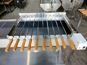 NEW MOTORISED STAINLESS STEEL SHISH KEBAB SKEWERS BBQ ROTISSERIE - Picture 1 of 4