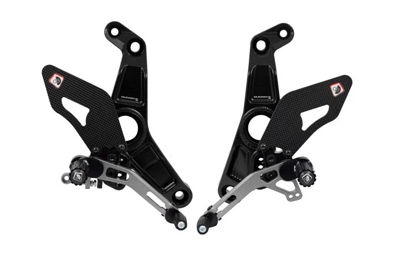 Ducabike Ducati Monster 1200R Adjustable Rearsets - Black-Silver - Изображение 1 из 1