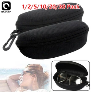 2/10PCS Eye Glasses Case Box Sunglasses Protector Hard Zipper Belt Clip Portable - Picture 1 of 9