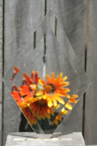 5"" x 9"" Klarglas abgeschrägter Diamant - Bild 1 von 5