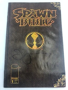 Spawn Bibel 1996 AUSGABE #1 Bild HANDSIGNIERT SIGNED Comic Buch Medium Grade - Bild 1 von 2