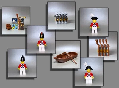 LEGO® Figuren - Piraten Rotröcke Epauletten Muskete Imperial Guards