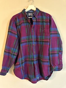 Pendleton LOBO Long Sleeve Wool Plaid Shirt Youth Size Large Made in USA - Picture 1 of 10