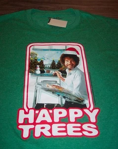 BOB ROSS Happy Trees CHRISTMAS T-Shirt SMALL NEW w/ TAG - Picture 1 of 3
