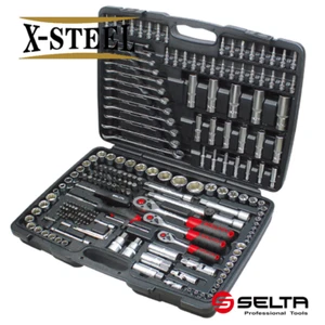 Selta Taiwan 215pc 1/4"-3/8"-1/2" Dr Reg & Deep Socket & Bits Spanner Jumbo Kit - Picture 1 of 11