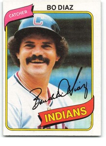 1980 Topps #483 Bo Diaz EX/NM Indians oc ID:341064