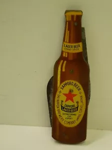 VINTAGE FOLDING POCKET KNIFE BOTTLE OPENER ASAHI BEER SIGN MADE IN JAPAN S.P.A. - Picture 1 of 7