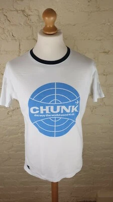 Camiseta masculina rara CHUNK 'Pan-AM' tamanho: pequena MUITO BOM estado - Imagem 1 de 4
