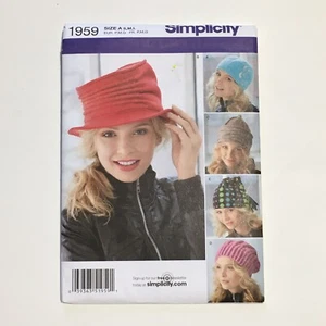 Fleece Hats Size S-L S1959 UNCUT Sewing Pattern Simplicity - Picture 1 of 2