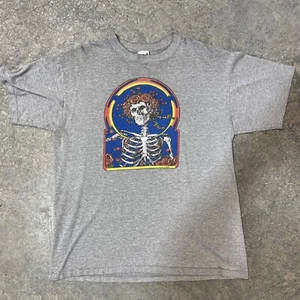 Vintage Grateful Dead buntes Grafikdruck T-Shirt Skelett & Rosen Größe Large - Bild 1 von 8