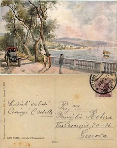 San Remo, Imperia, illustrata Pasetto, viaggiata 1929 - Bild 1 von 1