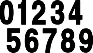 Factory Effex FX Dirt Bike Motocross MX Racing Numbers 7" Tall 3-Pack Blk or Wht - Foto 1 di 3