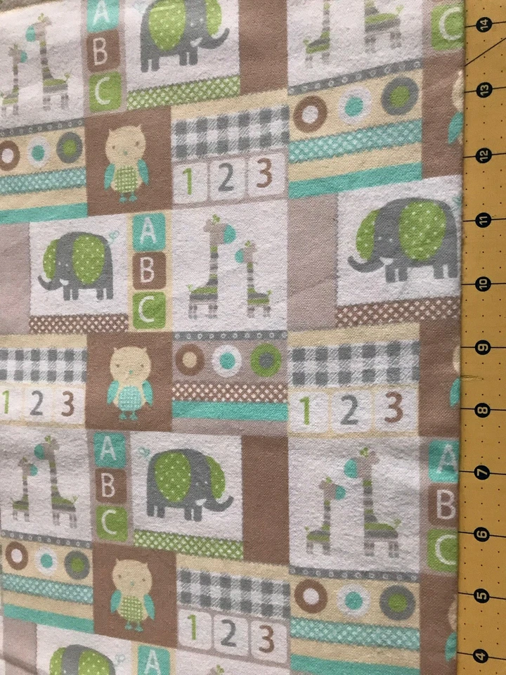 ABC 123 Animales 30” X 42” Tela de franela #1099 Foto 1 de 1