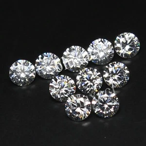 Certified Natural 1.90 MM Round DE Color VVS1 Brilliant Cut White Diamond 10 Pcs - Picture 1 of 7