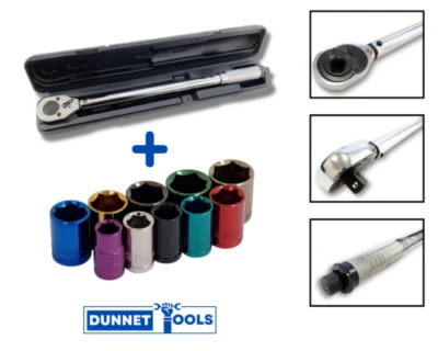 1/2" Drive Torque Wrench Ratchet 42-210 Nm with Socket Set Calibrated tool kit - Image 1 of 4
