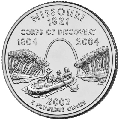 2003 P Missouri State Quarter.  Uncirculated from US Mint Roll - Image 1 of 3