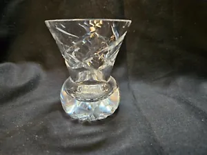 crystal scottish thistle bud vase royal  brierley - Picture 1 of 5