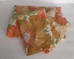 Vintage Sears,Roebucks and Co King Flat & 2 Pillow cases 1970s - Picture 1 of 7