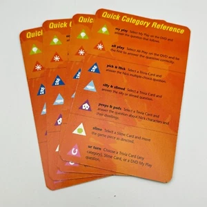 Scene It Nick 4 Reference Cards 2006 Replacement Pieces Nickelodeon - Picture 1 of 1