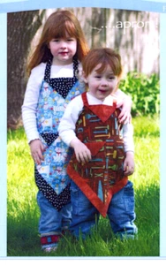 Kids' Four Corners Apron ~ Three Sizes: S- 18mos -3 yr  ~ M- 4-6 yrs ~ L 7-8 yr - Picture 1 of 3
