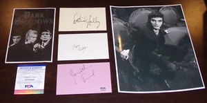 Dark Shadows Autographed Index Cards TV Show Cast Frid PSA David Selby Parker - Picture 1 of 5