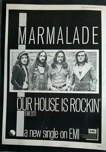 MARMALADE Our House Is Rockin' ORIGINAL 1973 EMI PROMOTIONAL ADVERT POSTER - Picture 1 of 4