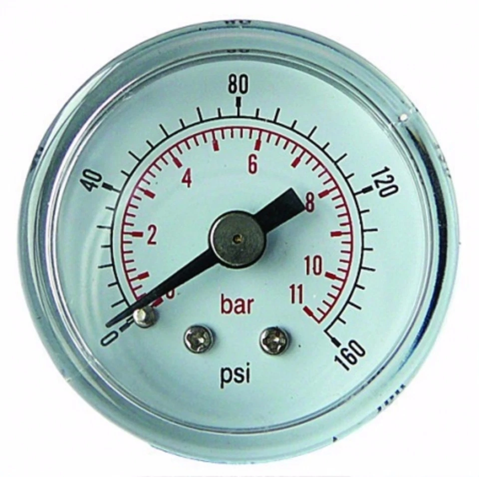 WREKIN 50mm Pressure Gauge 1/4" BSP BACK ENTRY 0-300 PSI 20 Bar AIR OIL DRY GC5020/04