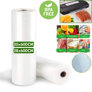 Bolsas selladoras al vacío rollos 4 mil en relieve ahorro de alimentos almacenamiento universal libre de BPA - Imagen 1 de 32