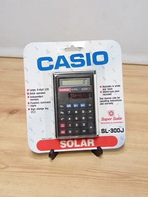 Vintage Casio SL-300J Solar Pocket Calculator With Case - New & Sealed  - Image 1 of 4
