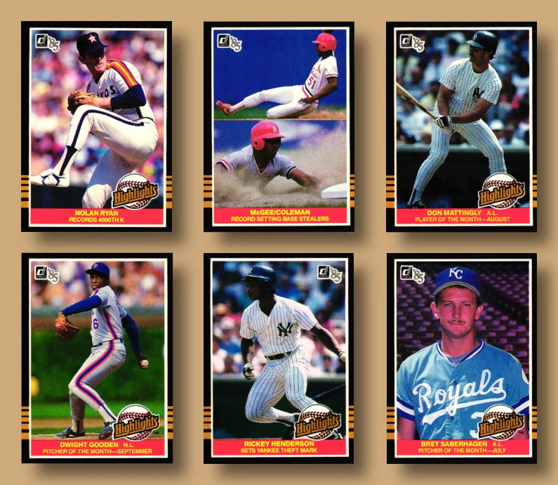 1985 Donruss Baseball Highlights (1-56) / Pick Your Cards / Buy4+ Save25% - Image 1 of 1