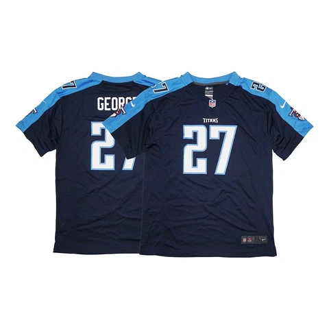 Eddie George Nike Tennessee Titans Nike Game Day Alternate Navy Youth Jersey Cover