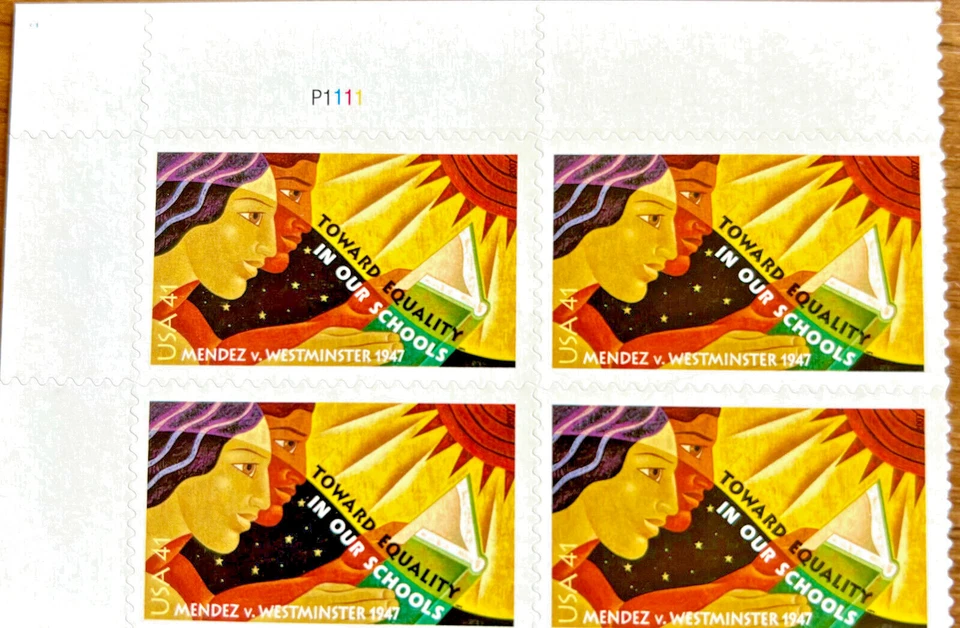 Scott #4201...41 Cent...Toward Equality in Schools...Plate Block/4 Stamps MNH - Image 1 of 1