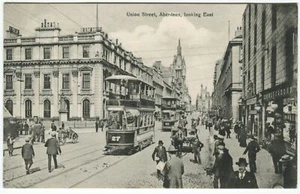 UNION STREET, ABERDEEN, LOOKING EAST - Aberdeenshire Tram Postcard - Picture 1 of 2