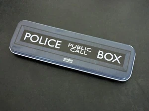 Doctor Who TARDIS Police Box Sign Pencil Case Tin Box Stationery Adventures Gift - Picture 1 of 6