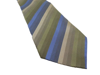 Crazy Horse Claiborne Men's Tie 59" Long / 3.75" Wide Handmade 100% Silk Striped - Image 1 of 4
