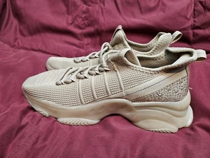 Mad Love Mandy Sneakers Shoes Women's 8.5 Blush Chunky Heel, Rhinestone Accents - Picture 1 of 10