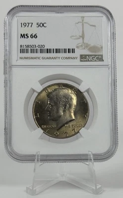 1977 Kennedy Half Dollar NGC MS66 DDO DDR Errors Brilliant Toned Uncirculated - Image 1 of 4